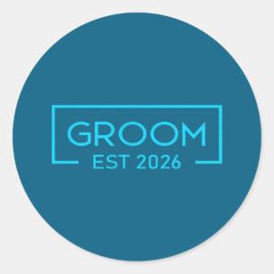 Sticker Rond Marié est 2026 tenue de préparation assortie marié