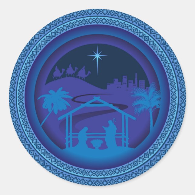 Sticker Rond marie joseph jesus (Devant)