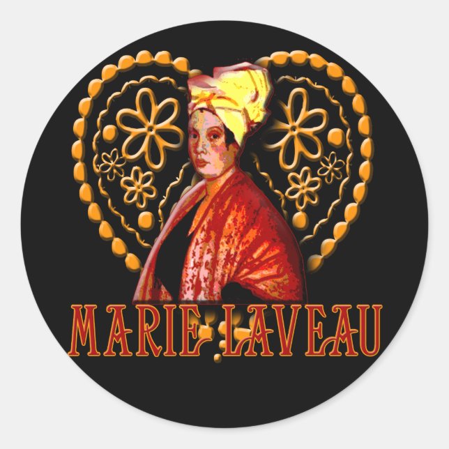 Sticker Rond Marie Laveau Voodoo Haute Priestesse (Devant)