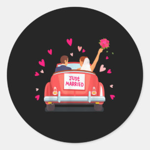 Sticker Rond Marié _ Mariage _ Mariée & Salle _ Cadeau