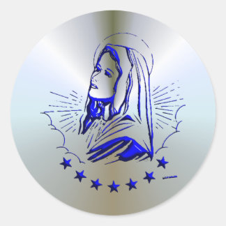 Sticker Rond Marie - Mère de Dieu