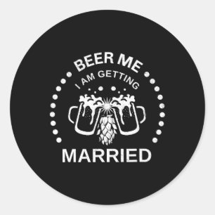 Sticker Rond Mariée Boisson pour Moi Je me marie Enterrement de