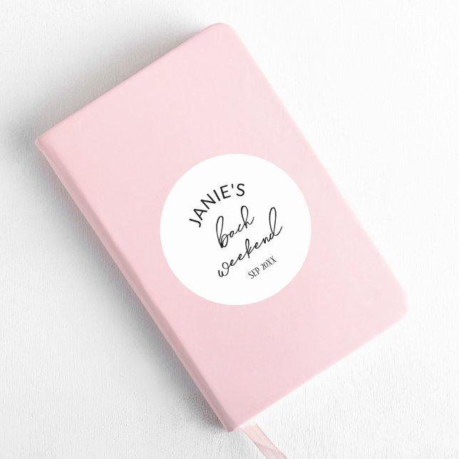 Sticker Rond Mariée d'aujourd'hui/Enterrement de vie de jeune f (Créateur téléchargé)