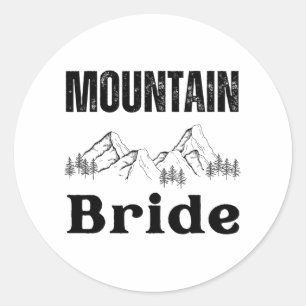 Sticker Rond Mariée de la montagne Randonnée Extérieur Enterrem
