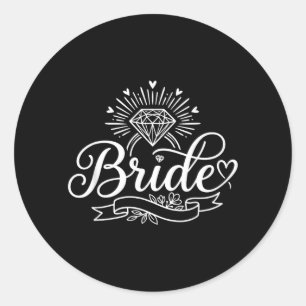 Sticker Rond Mariée Drôle d'enterrement de vie de jeune fille M