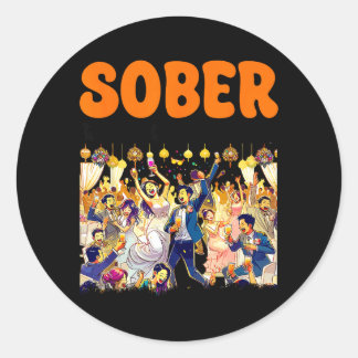 Sticker Rond Mariée Enterrement de vie de garçon et de jeune fi