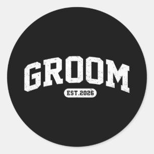 Sticker Rond Mariée est 2026 mariée et marié 2026 assortis