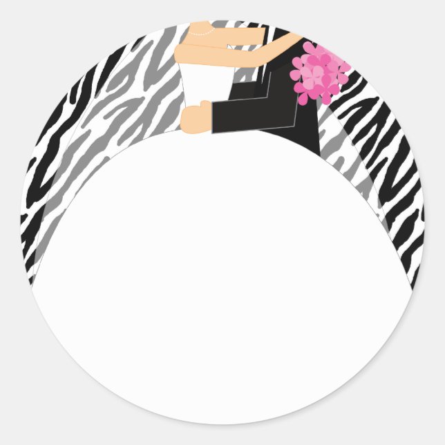 Sticker Rond Mariée et salle (Devant)