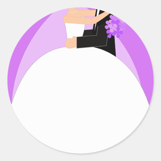 Sticker Rond Mariée et salle (Devant)