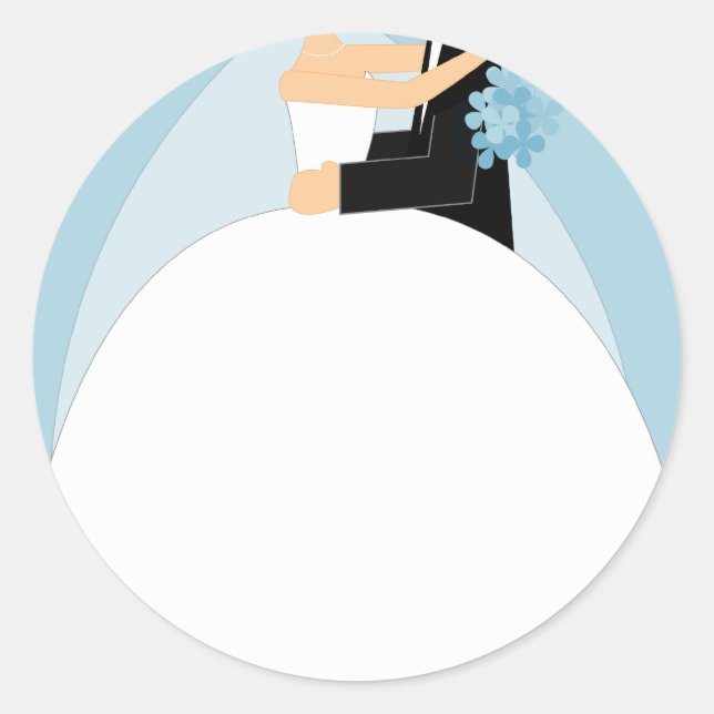 Sticker Rond Mariée et salle (Devant)