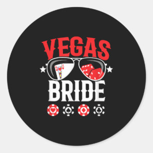 Sticker Rond Mariée Mariage de Vegas - Mariée à Vegas - Place d