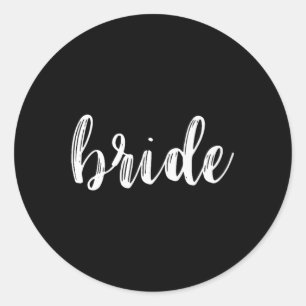 Sticker Rond Mariée, Mariée Et Groom Correspondant Pour Mariage
