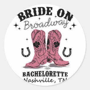 Sticker Rond Mariée sur Broadway La Dernière Fille de Nashville