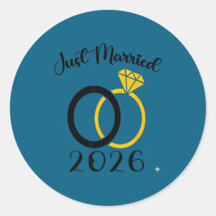 Sticker Rond Mariés en 2026 alliance mariage lune de miel assor