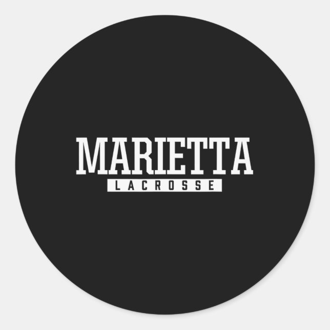 Sticker Rond Marietta Lycée Lacrosse (Devant)