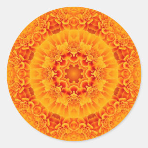 Sticker Rond Marigold Mandala