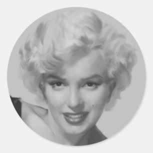 Sticker Rond Marilyn le regard