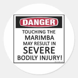 Sticker Rond Marimba de danger