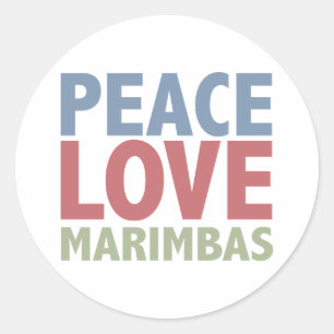 Sticker Rond Marimbas d'amour de paix