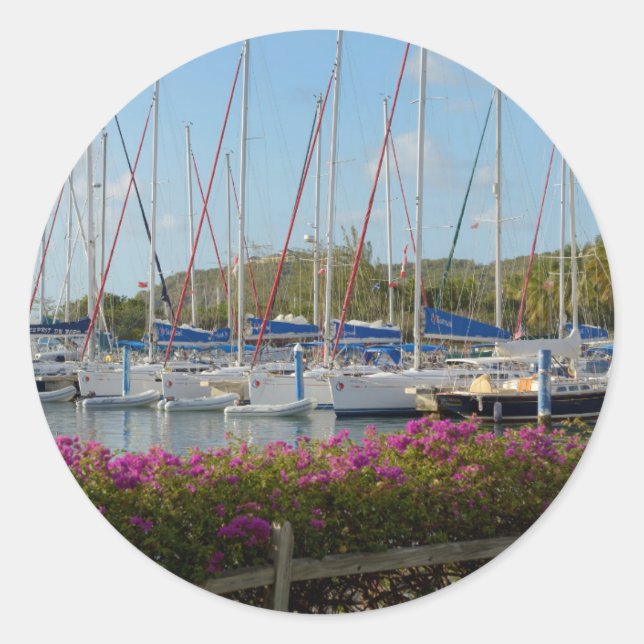 Sticker Rond Marina pour yachts de Virgin Gorda (Devant)