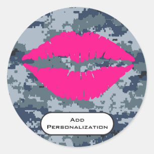 Sticker Rond Marine américaine personnalisée scellée avec un ba