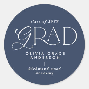 Sticker Rond Marine bleu multi photo moderne contemporain