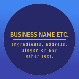 Sticker Rond Marine Blue & Gold polyvalent