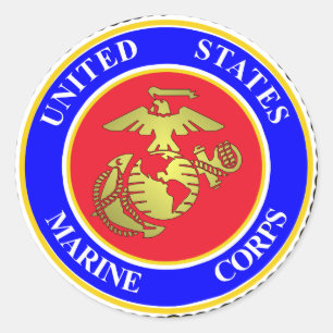 Sticker Rond Marine Corps des Etats-Unis