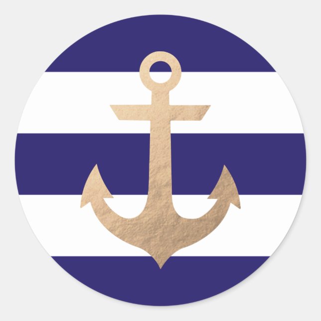 Sticker Rond Marine nautique (Devant)