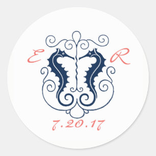 Sticker Rond Marine rustique d'autocollants de faveur