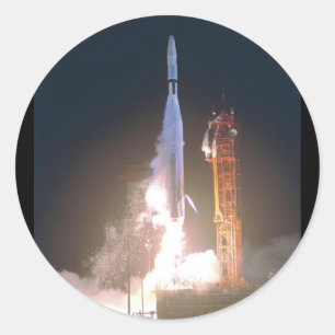 Sticker Rond Mariner I 1 fusée dans l'espace vers Vénus NASA