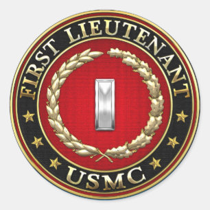 Sticker Rond Marines des États-Unis : Premier lieutenant (USMC 