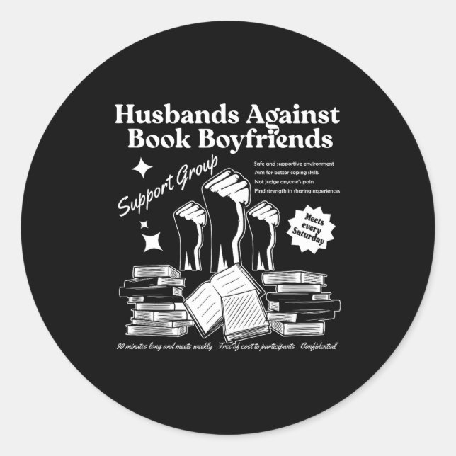 Sticker Rond Maris contre les petits amis de livres (Devant)