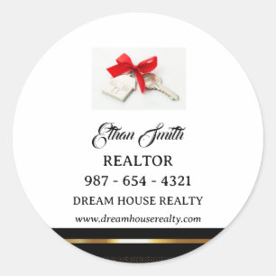 Sticker Rond Marketing immobilier noir et or Introduction