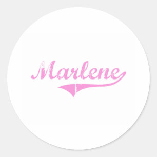 Sticker Rond Marlene Classic Style Nom
