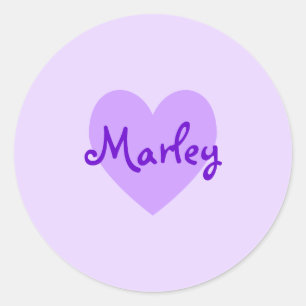 Sticker Rond Marley dans le violet