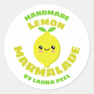 Sticker Rond Marmalade au citron fait main