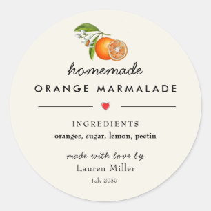 Sticker Rond Marmalade d'orange maison pot moderne