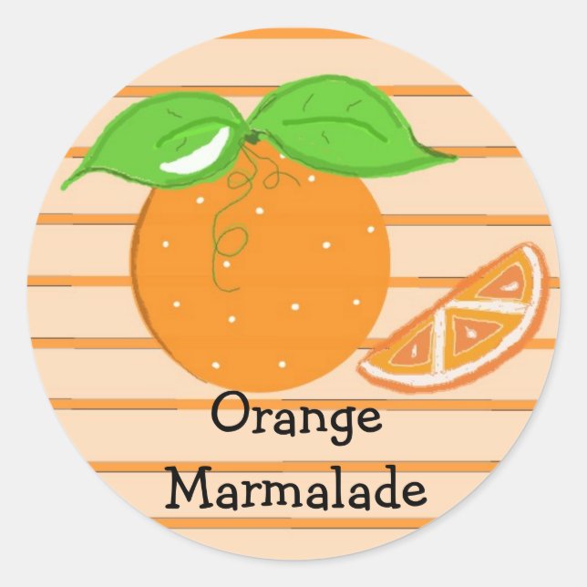 Sticker Rond Marmelade d'orange (Devant)
