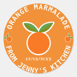 Sticker Rond Marmelade d'orange