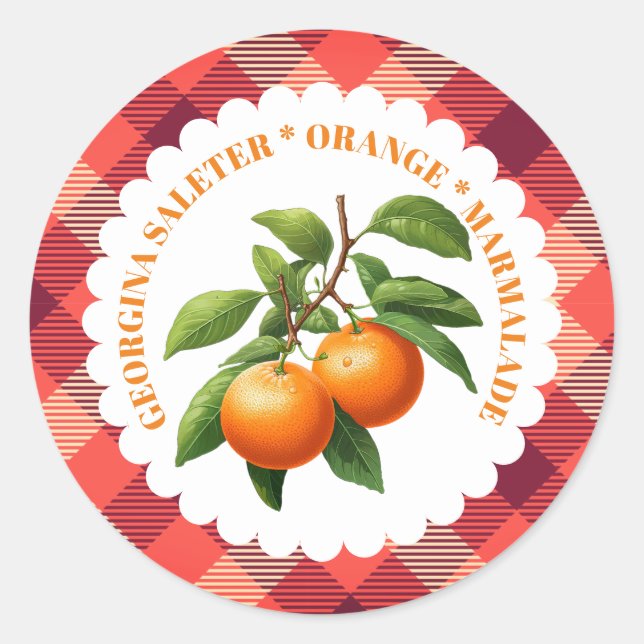 Sticker Rond Marmelade d'Orange Sunshine (Devant)