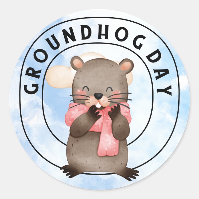 Sticker Rond Marmotte (Devant)