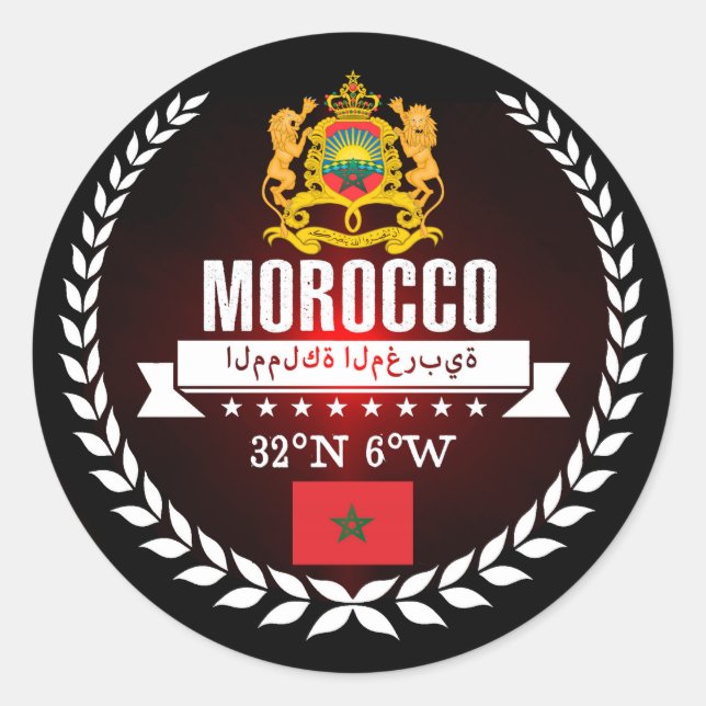 Sticker Rond Maroc (Devant)