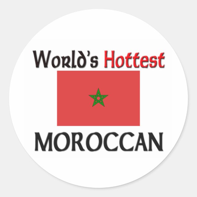 Sticker Rond Marocain le plus chaud au monde (Devant)