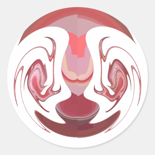 Sticker Rond Maroon Majesty : Rustic Radiance Texté Africain (Devant)