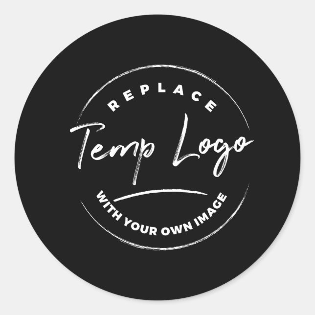 Sticker Rond Marque avec votre logo d'entreprise sur Black Clas (Devant)