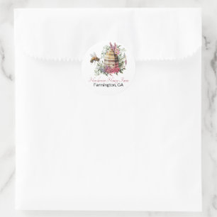 Sticker Rond Marque commerciale miel