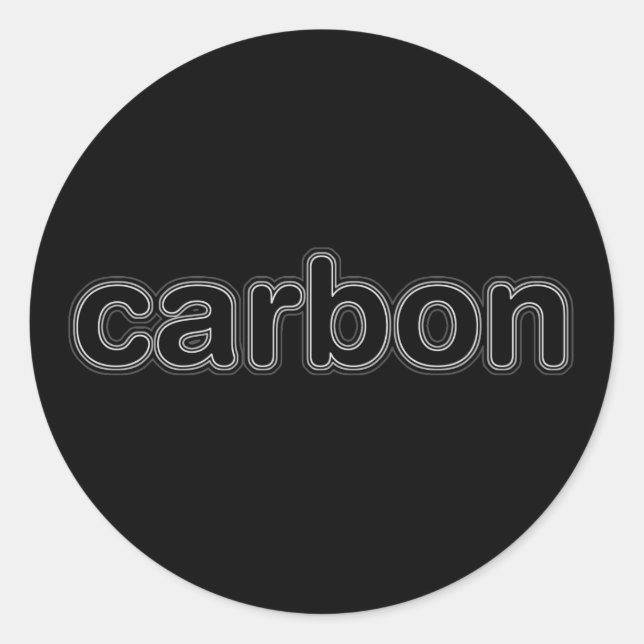 Sticker Rond Marque de carbone (Devant)