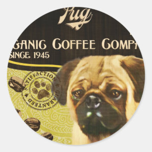 Sticker Rond Marque de carlin - Organic Coffee Company