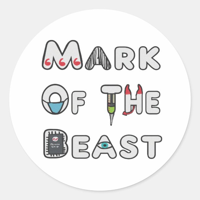 Sticker Rond Marque De La Bête (Devant)